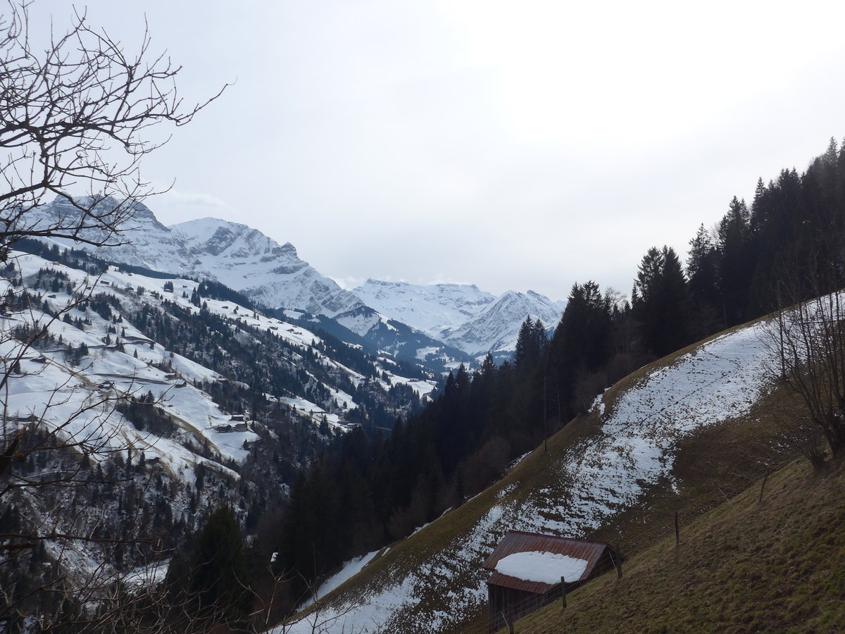(189'093) - Blick vom Zihl-Ladholz bei Achseten aus am 5. Mrz 2018 nach Adelboden