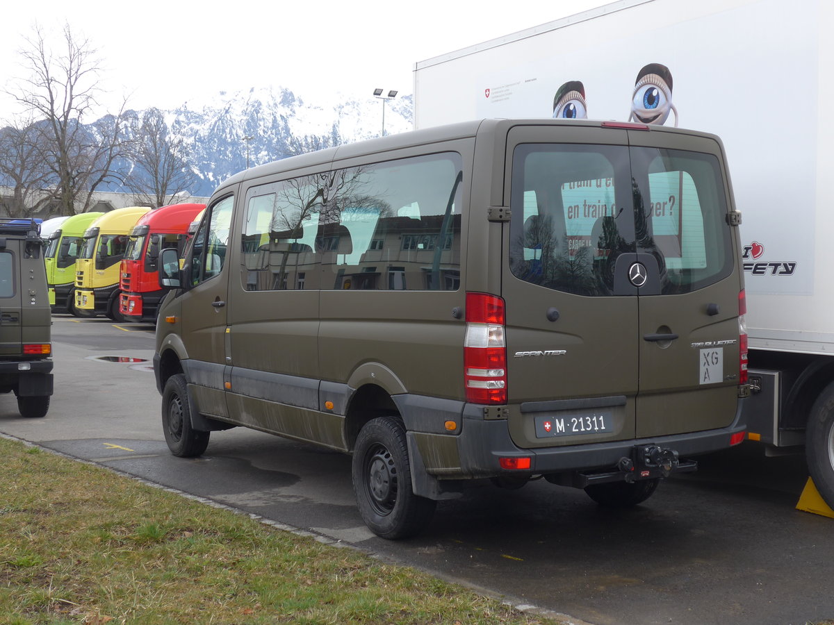 (189'128) - Schweizer Armee - M+21'311 - Mercedes am 11. Mrz 2018 in Thun, Waffenplatz