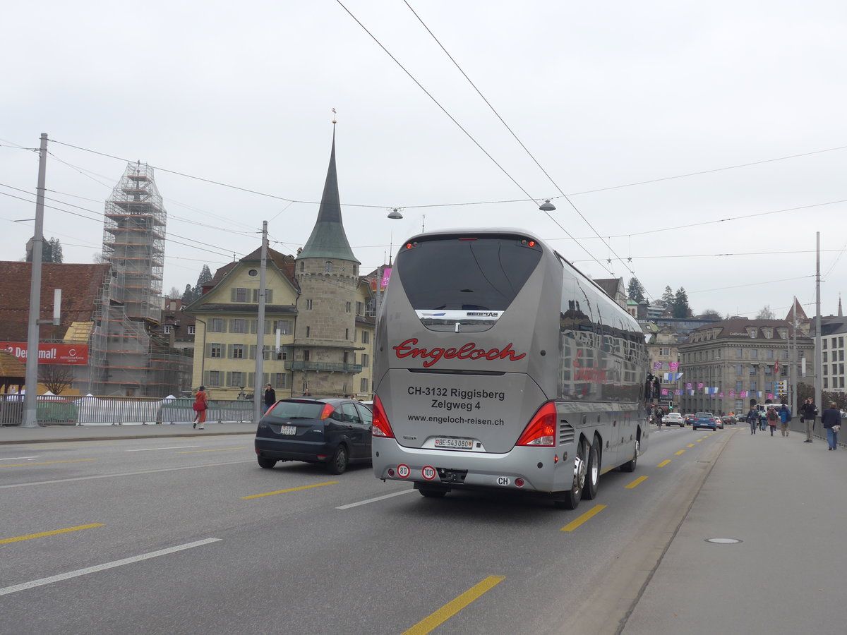 (189'385) - Engeloch, Riggisberg - BE 543'080 - Neoplan am 17. Mrz 2018 in Luzern, Bahnhofbrcke