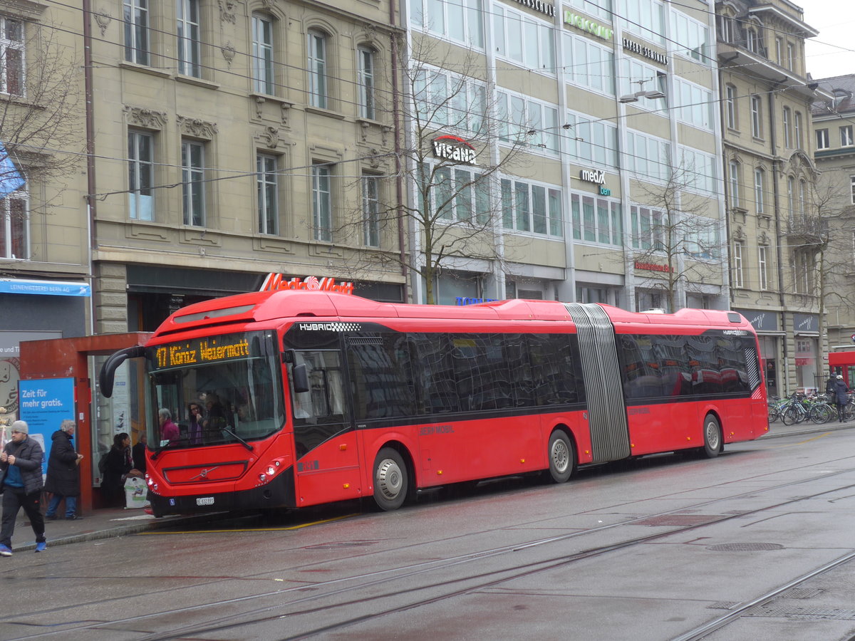(189'443) - Bernmobil, Bern - Nr. 891/BE 832'891 - Volvo am 17. Mrz 2018 beim Bahnhof Bern
