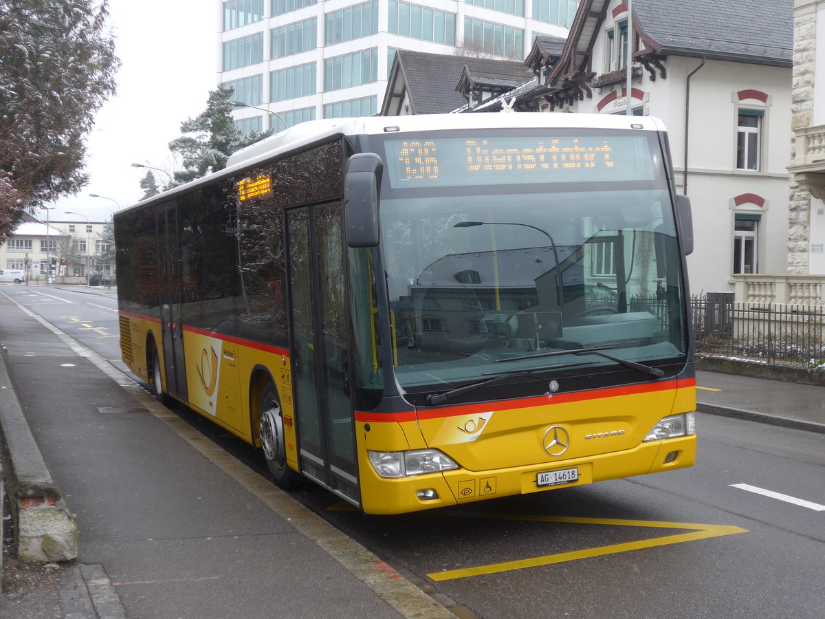 (189'465) - Brem, Wlflinswil - AG 14'618 - Mercedes am 19. Mrz 2018 beim Bahnhof Aarau