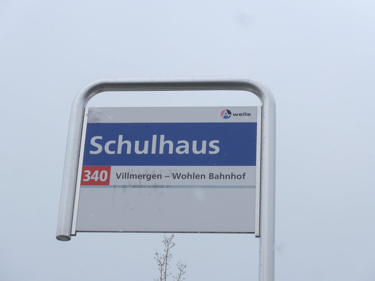 (189'507) - A-welle-Haltestelle - Meisterschwanden, Schulhaus - am 19. Mrz 2018