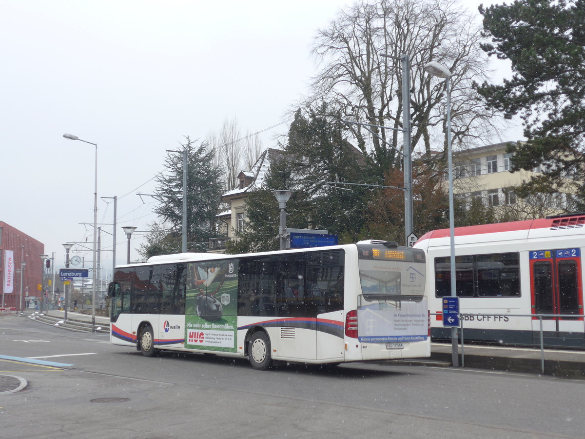 (189'539) - Knecht, Windisch - Nr. 461/AG 17'258 - Mercedes am 19. Mrz 2018 beim Bahnhof Lenzburg