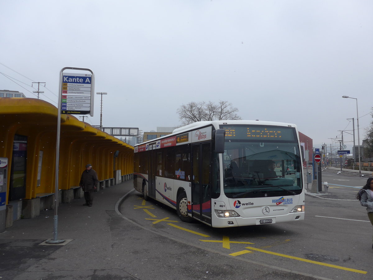 (189'542) - Knecht, Windisch - Nr. 461/AG 17'258 - Mercedes am 19. Mrz 2018 beim Bahnhof Lenzburg