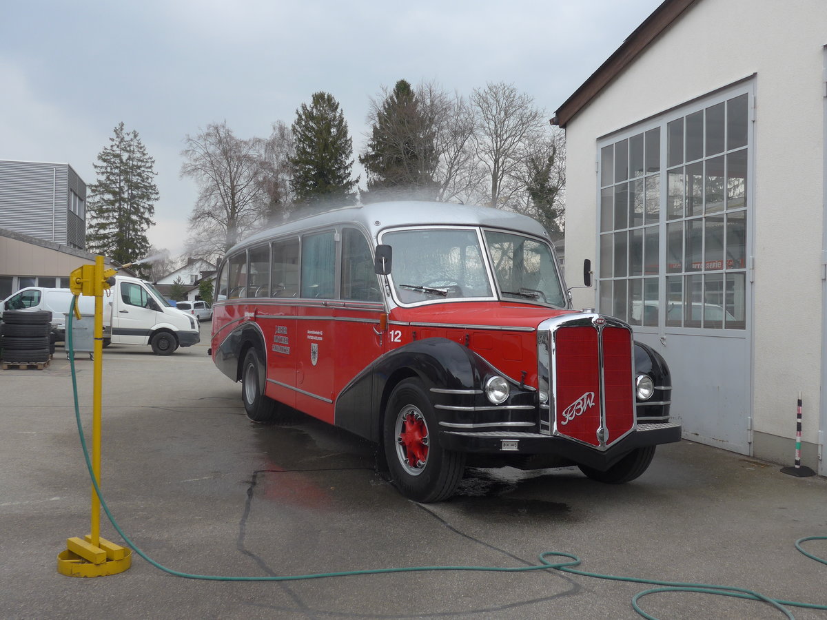 (189'659) - Meier, Grt - Nr. 12 - FBW/R&J (ex Wespe, Altsttten; ex AFA Adelboden Nr. 12) am 26. Mrz 2018 in Bellach, Hess