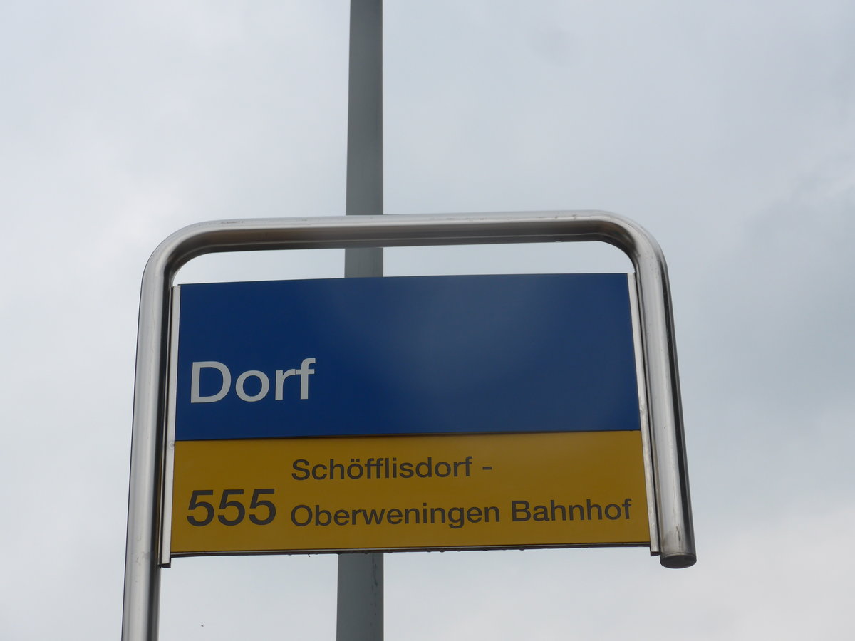 (189'693) - PostAuto-Haltestelle - Schleinikon, Dorf - am 26. Mrz 2018