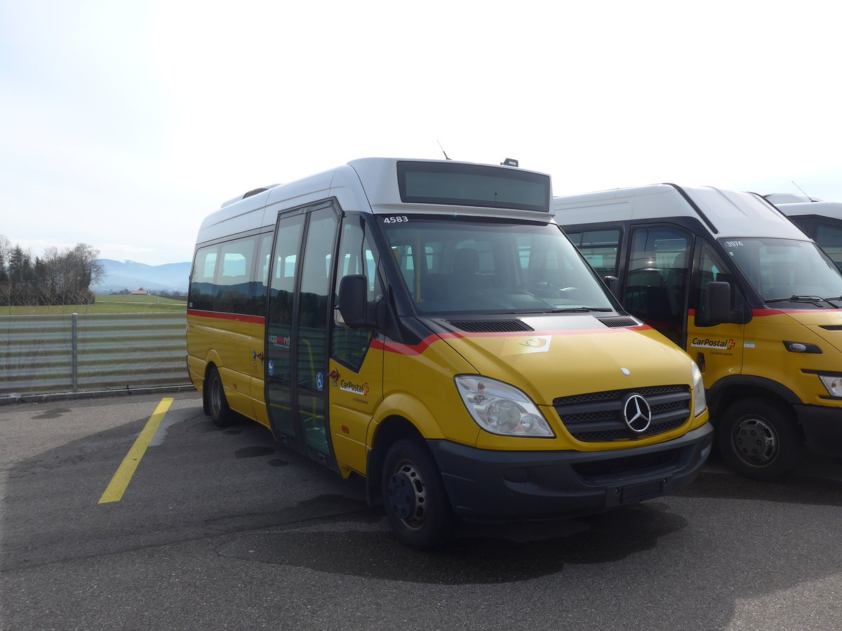 (189'918) - CarPostal Ouest - Nr. 1 - Mercedes (ex Stucki, Porrentruy Nr. 1) am 2. april 2018 in Develier, Parkplatz