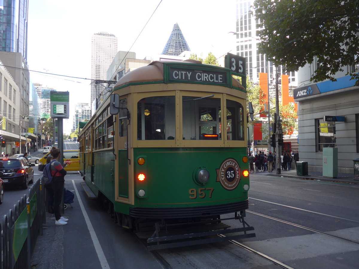 (190'181) - PTV-Tram - Nr. 957 - am 17. April 2018 in Melbourne