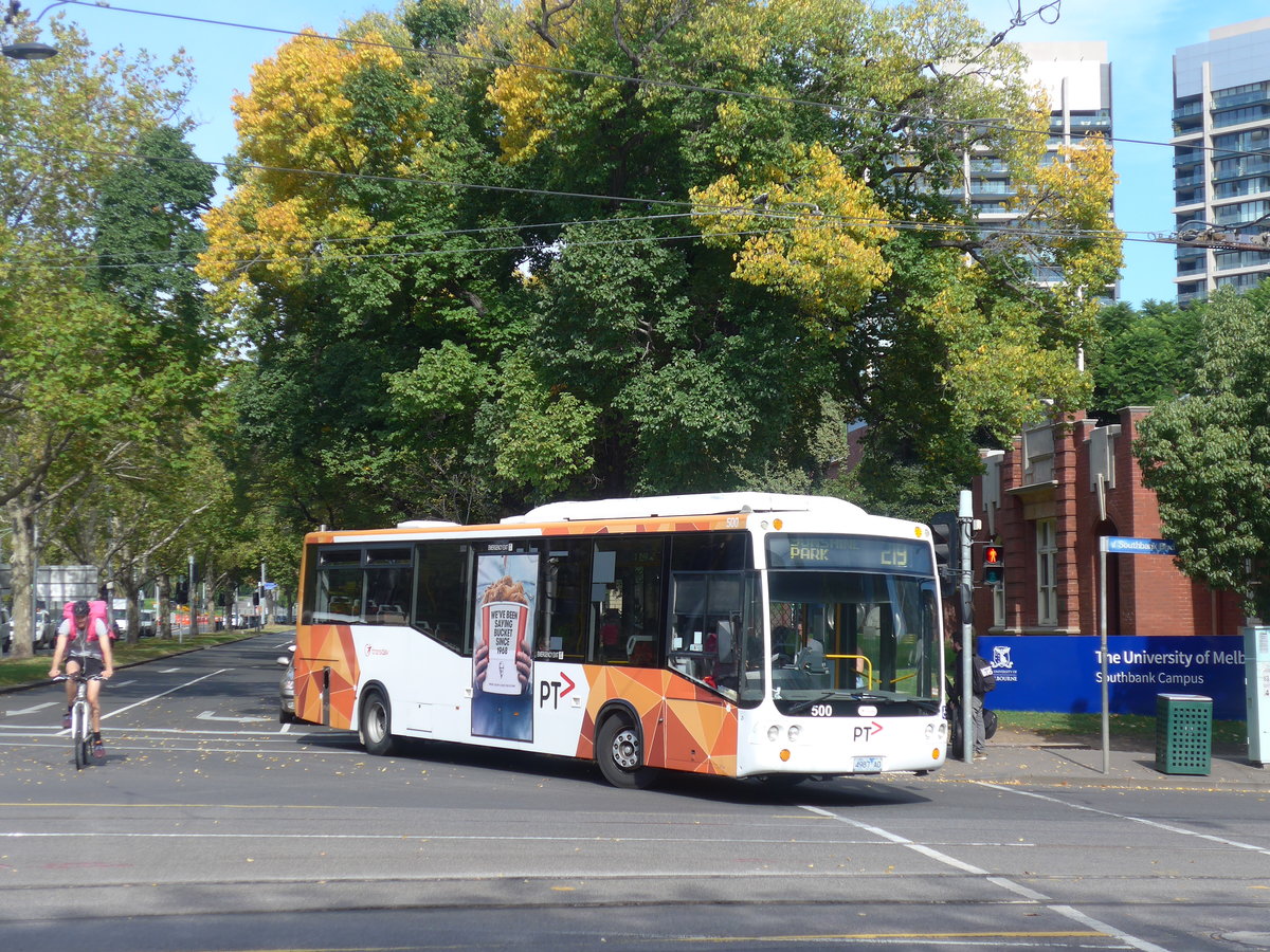 (190'388) - PTV Melbourne - Nr. 500/4987 AO - MAN/Costum Coaches am 19. April 2018 in Melbourne, NGV