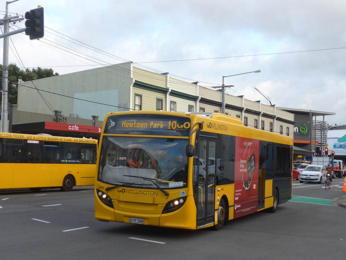 (191'566) - GO Wellington - Nr. 4243/GYE380 - Alexander Dennis/KiwiBus am 27. April 2018 in Wellington, Spital