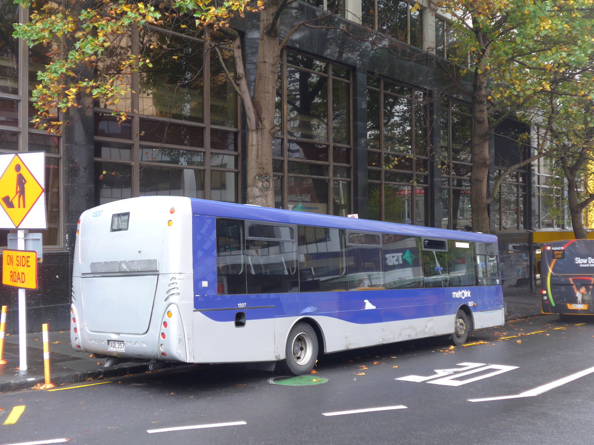 (192'102) - Metrolink, Auckland - Nr. 1337/AQL357 - MAN/Designline am 30. April 2018 in Auckland