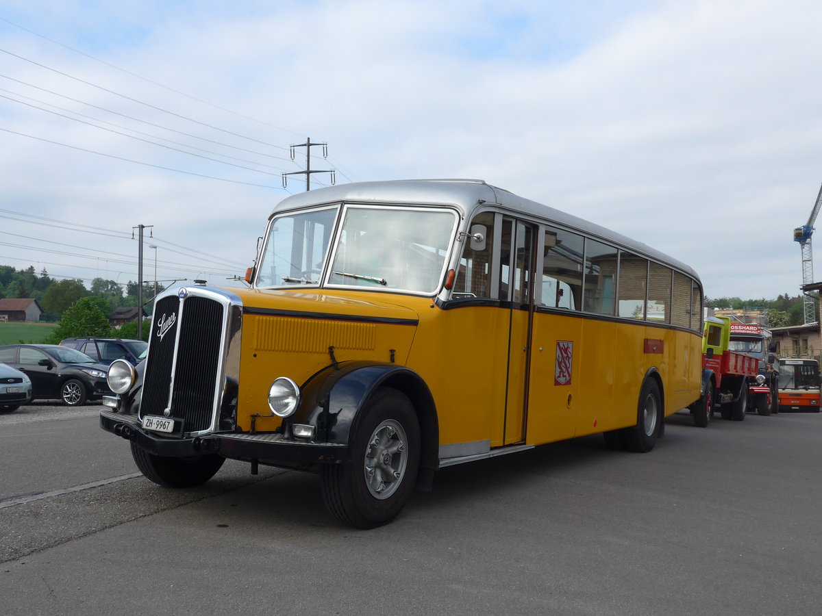 (192'323) - Wegmller, Attikon - ZH 9967 - Saurer/Hess (ex P 24'531; ex P 1375) am 5. Mai 2018 in Attikon, Wegmller