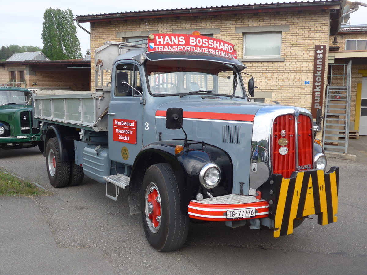 (192'325) - Bosshard, Zrich - Nr. 3/TG 77'776 - Saurer am 5. Mai 2018 in Attikon, Wegmller
