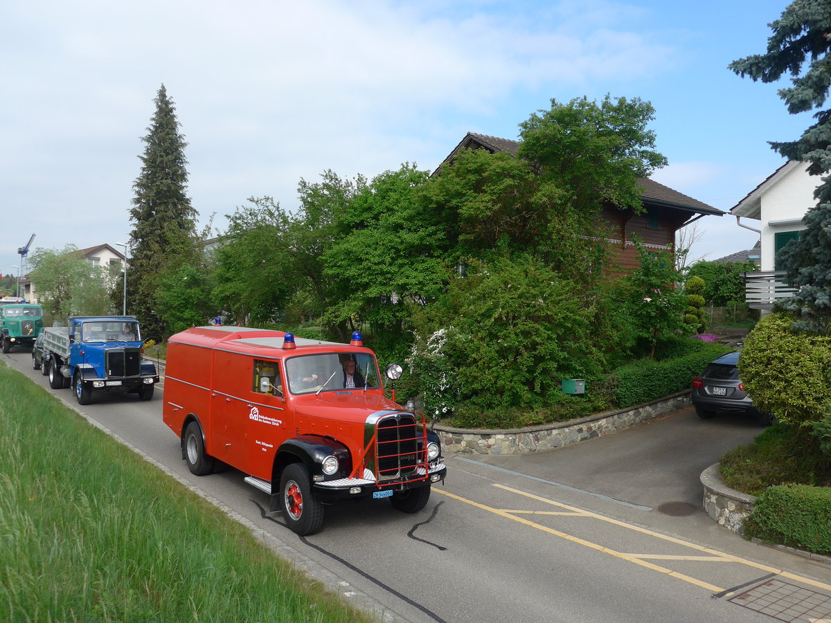 (192'466) - GVZ, Zrich - ZH 34'400 U - Saurer am 5. Mai 2018 in Attikon, Bahnstrasse