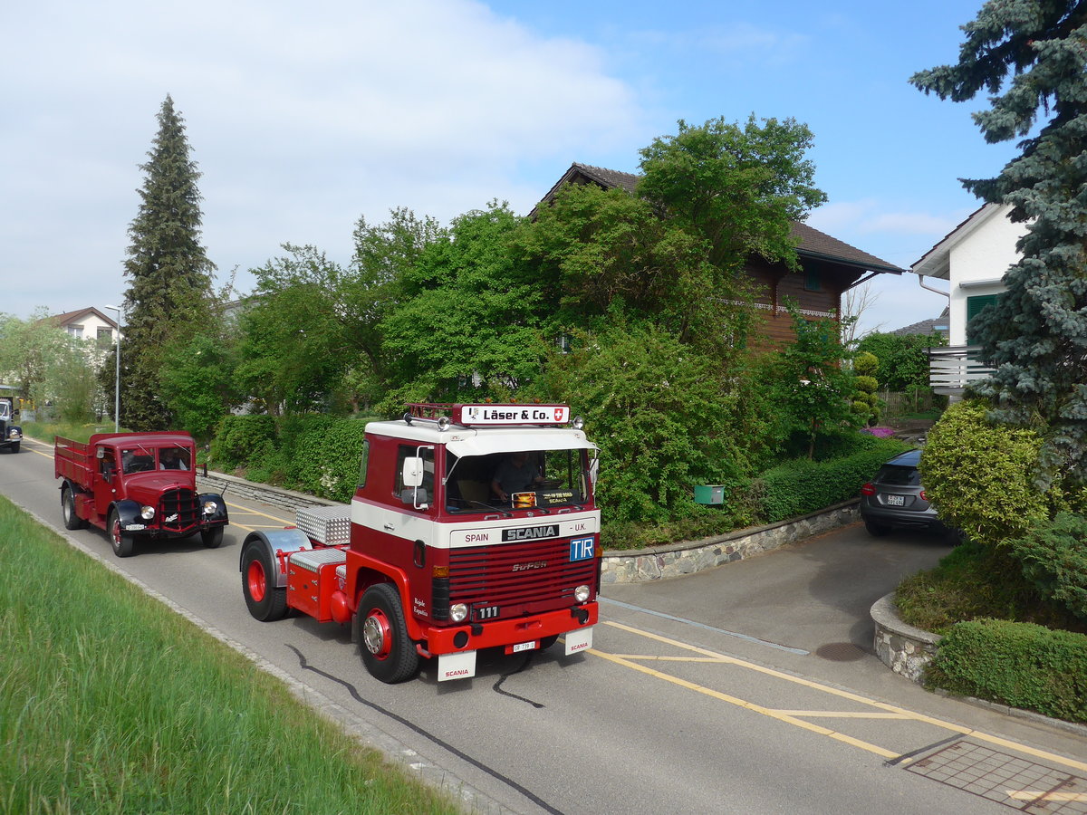 (192'471) - Lser - GR 739 U - Scania am 5. Mai 2018 in Attikon, Bahnstrasse