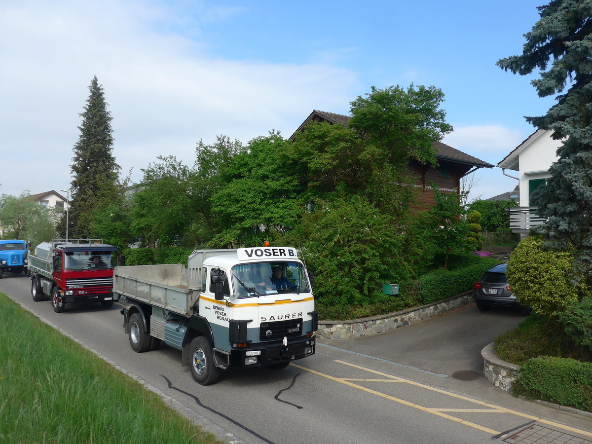 (192'484) - Voser, Henau - SG 27'889 U - Saurer am 5. Mai 2018 in Attikon, Bahnstrasse