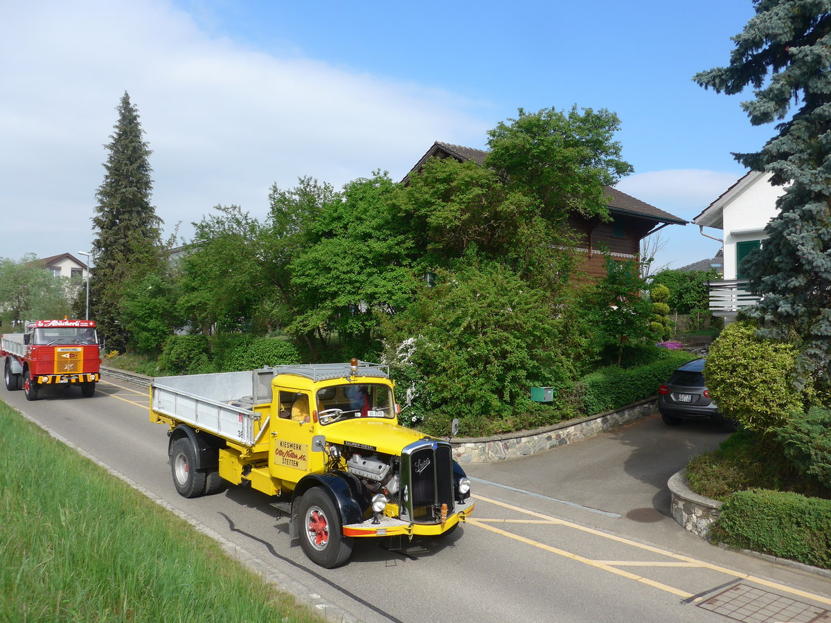(192'496) - Notter, Stetten - Nr. 38/AG 6148 - Saurer am 5. Mai 2018 in Attikon, Bahnstrasse