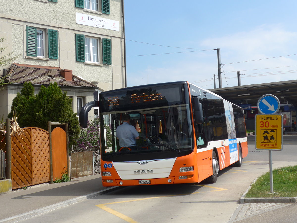 (192'577) - AOT Amriswil - Nr. 14/TG 180'557 - MAN am 5. Mai 2018 beim Bahnhof Romanshorn