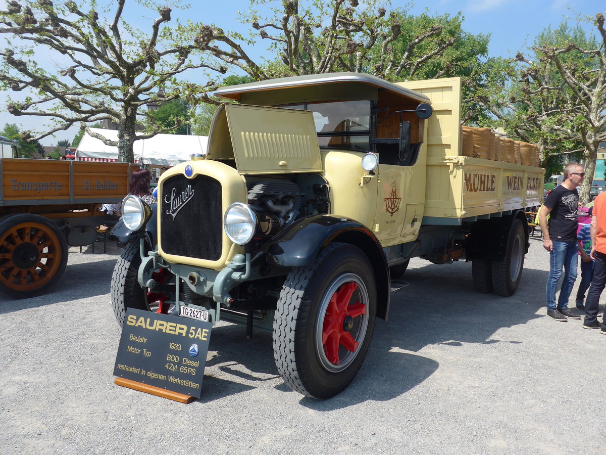 (192'613) - Mhle, Weinfelden - TG 2627 U - Saurer am 5. Mai 2018 in Arbon, Arbon Classics