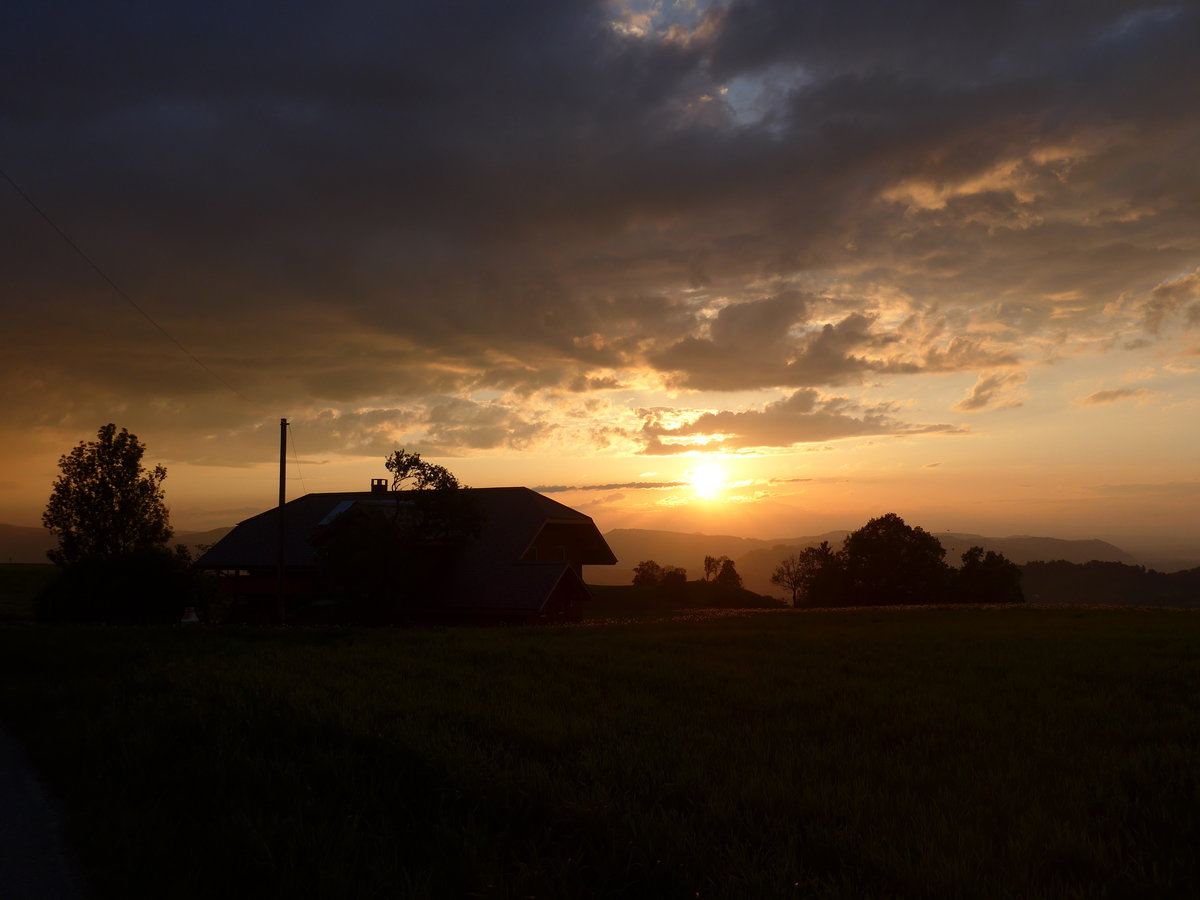 (192'999) - Abendstimmung am 11. Mai 2018 bei Fahrni