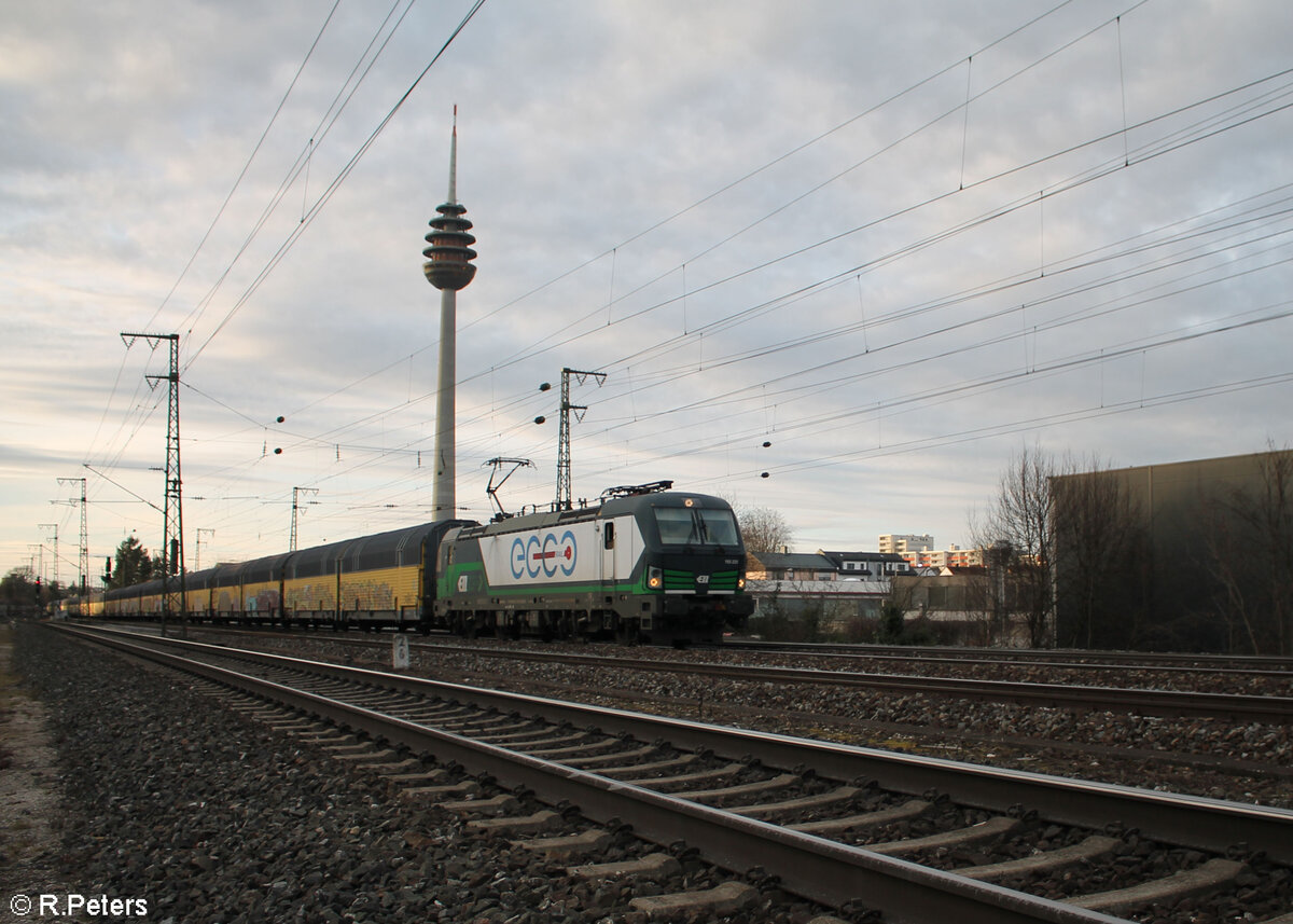 193 225-0 mit ein ARS Altmann Autotransportzug in Nürnberg Hohe Marter. 02.02.24