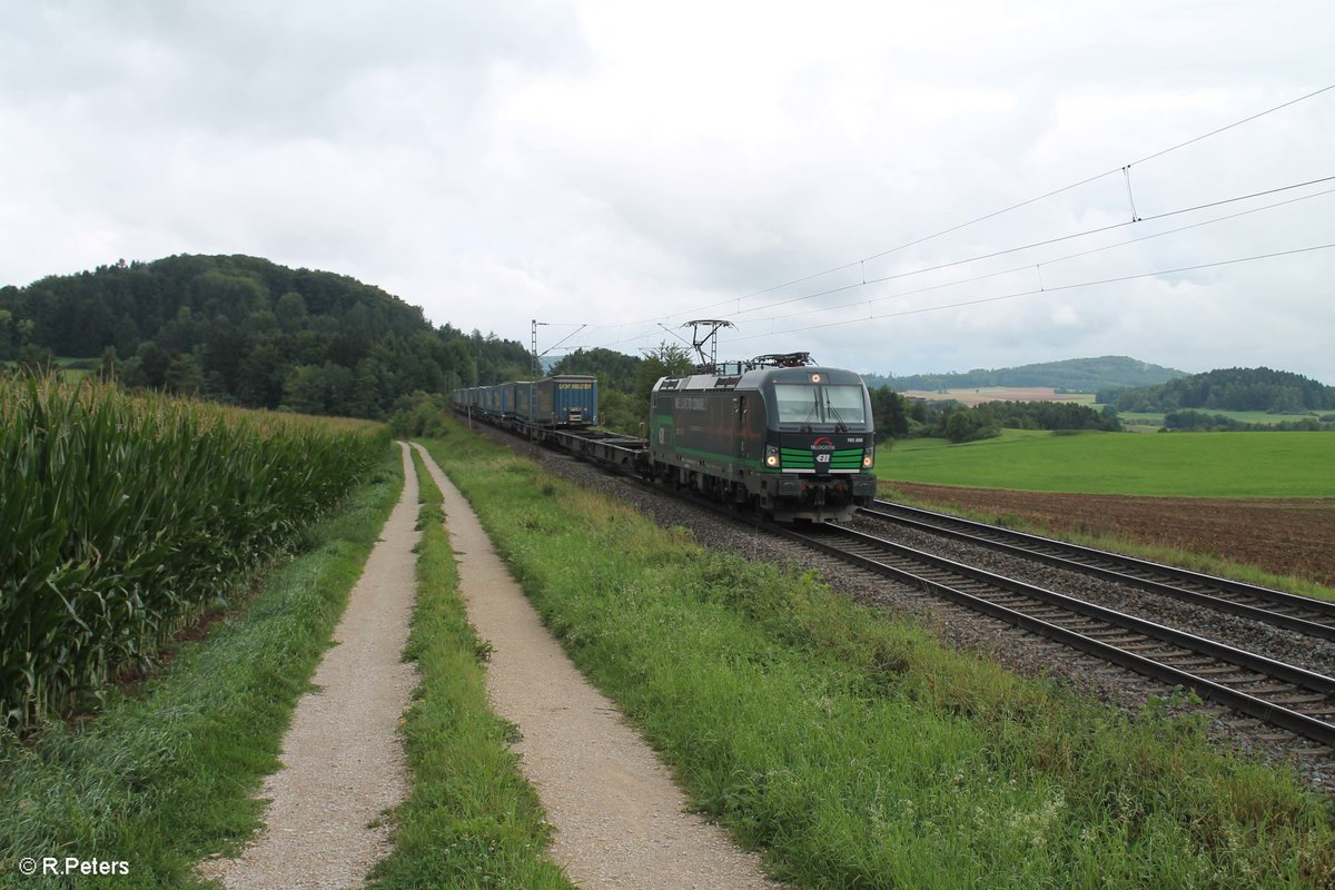 193 266 zieht ein LKW-Walter kurz vor Parsberg in Richtung Süden. 19.08.17