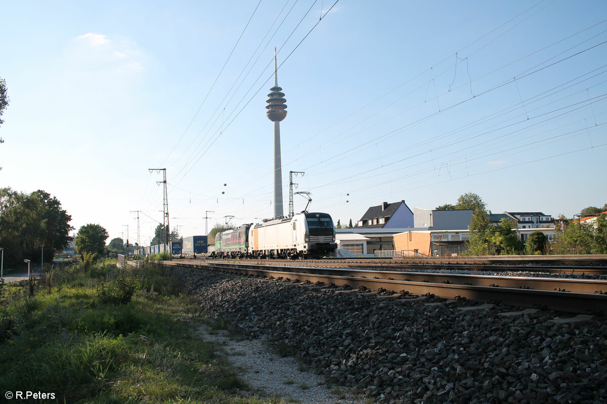 193 921 mit ein weiteren 193 und LKW Walter bei Nürnberg Hohe Marta. 23.09.23