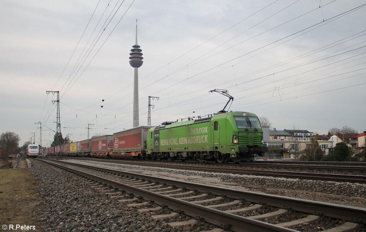 193 996-6  Ökologik Keine Füße, kein Abdruck  mit Wechselpritschenzug in Nürnberg Hohe Marter. 03.01.24