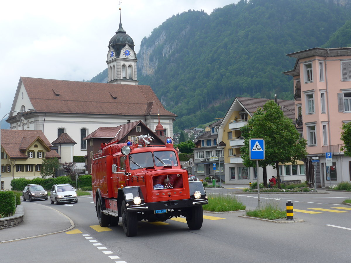 (193'043) - Eidg. Flugzeugwerk, Emmen - LU 937 - Deutz am 20. Mai 2018 in Wolfenschiessen, Hauptstrasse