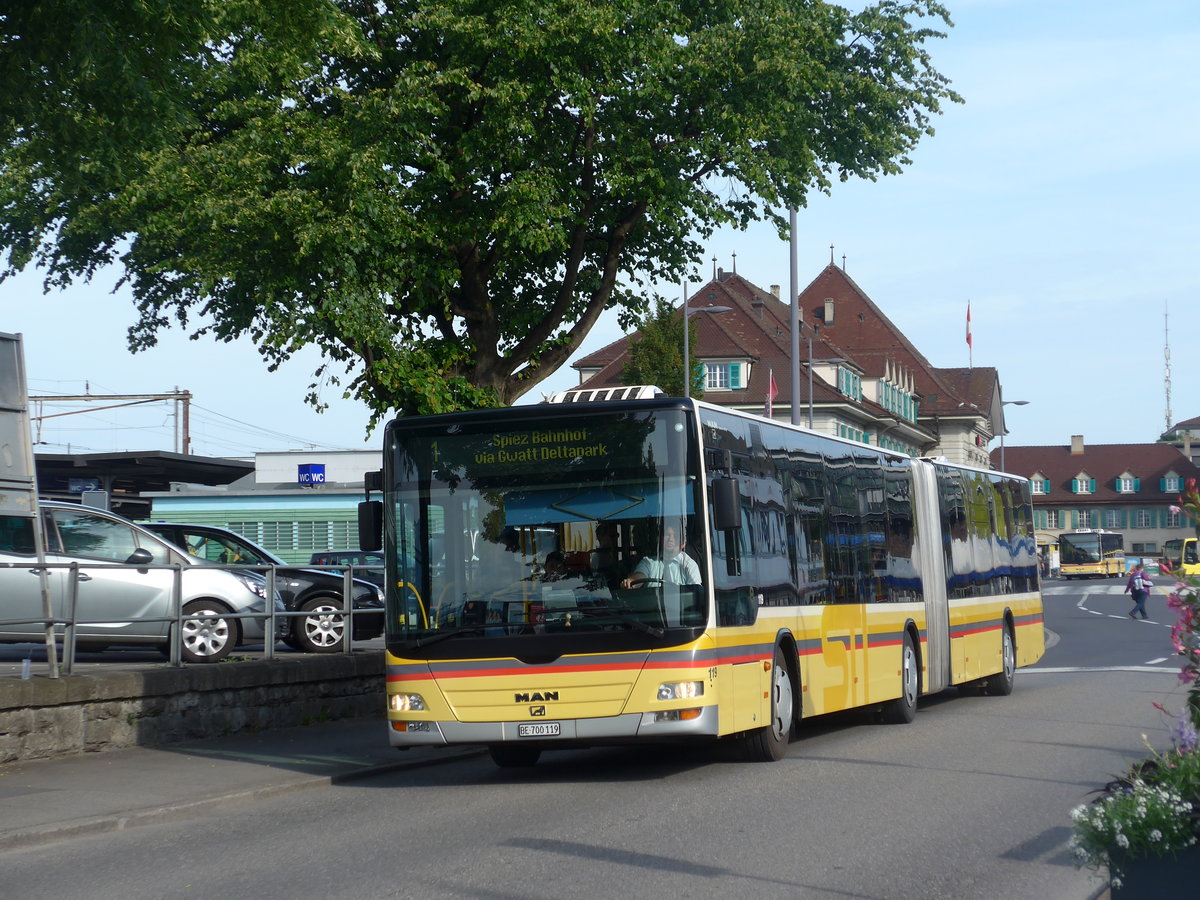 (193'642) - STI Thun - Nr. 119/BE 700'119 - MAN am 3. Juni 2018 bei der Schifflndte Thun