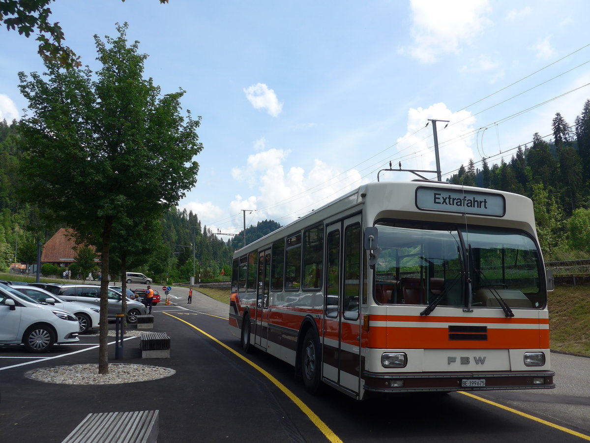 (193'732) - Wegmller, Mnsingen - BE 399'675 - FBW/R&J (ex Bamert, Wollerau) am 3. Juni 2018 in Trubschachen, Kambly