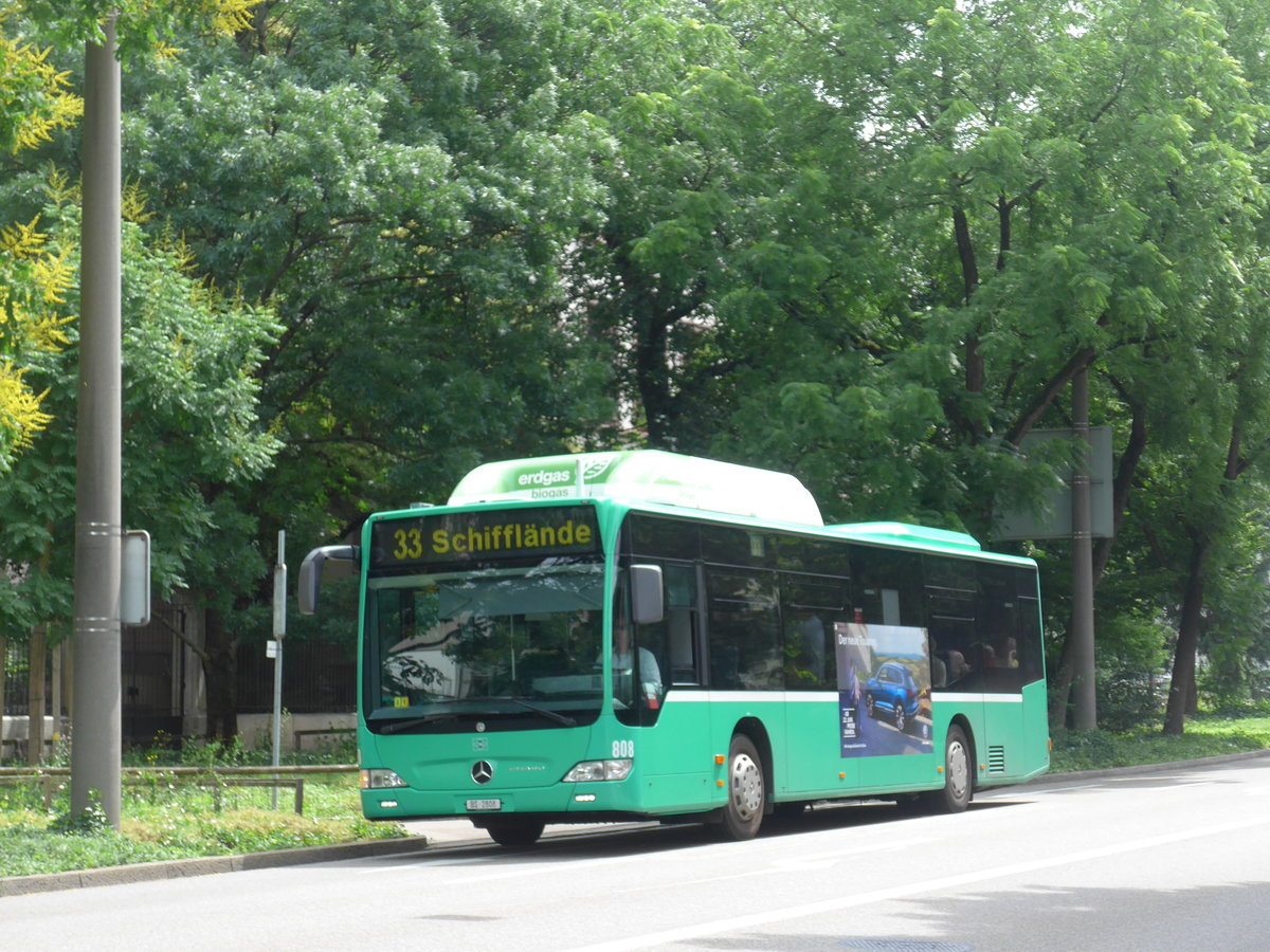 (194'013) - BVB Basel - Nr. 808/BS 2808 - Mercedes am 16. Juni 2018 in Basel, Spalentor