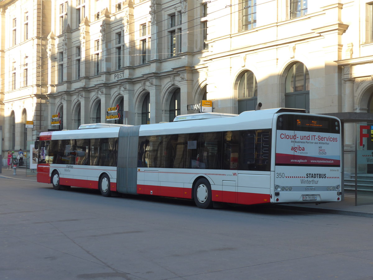 (194'275) - SW Winterthur - Nr. 350/ZH 793'350 - Solaris am 18. Juni 2018 beim Hauptbahnhof Winterthur