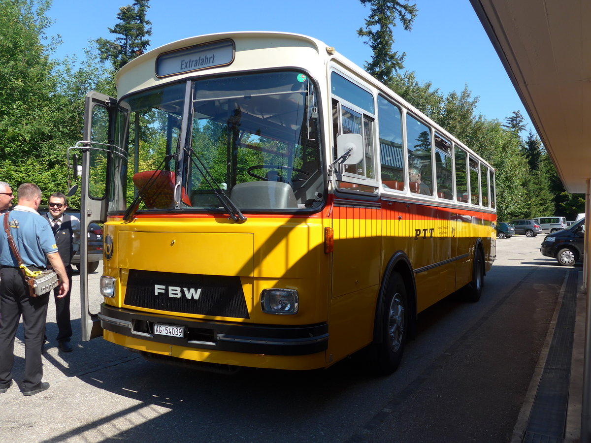 (194'477) - Birchler, Remetschwil - AG 54'039 - FBW/Tscher (ex Gerber, Winkel; ex Eggenberger, Mriken; ex Tanner, Bubendorf; ex P 24'803) am 1. Juli 2018 in Emmenmatt, Moosegg