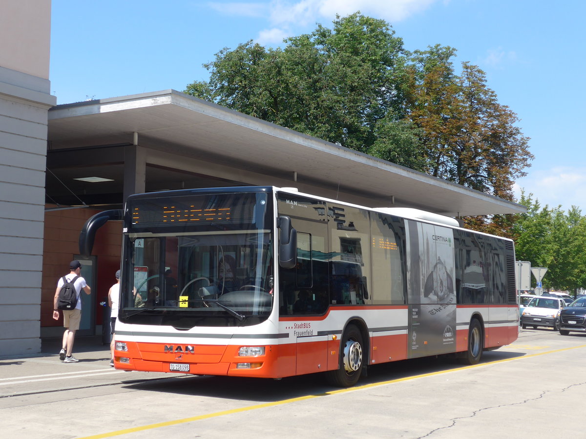 (194'626) - PostAuto Ostschweiz - TG 158'098 - MAN am 7. Juli 2018 beim Bahnhof Frauenfeld