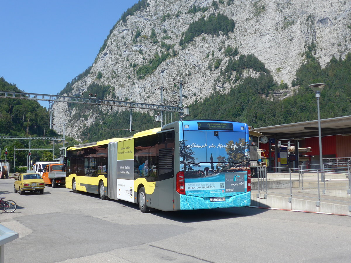 (194'667) - STI Thun - Nr. 170/BE 752'170 - Mercedes am 9. Juli 2018 beim Bahnhof Wimmis