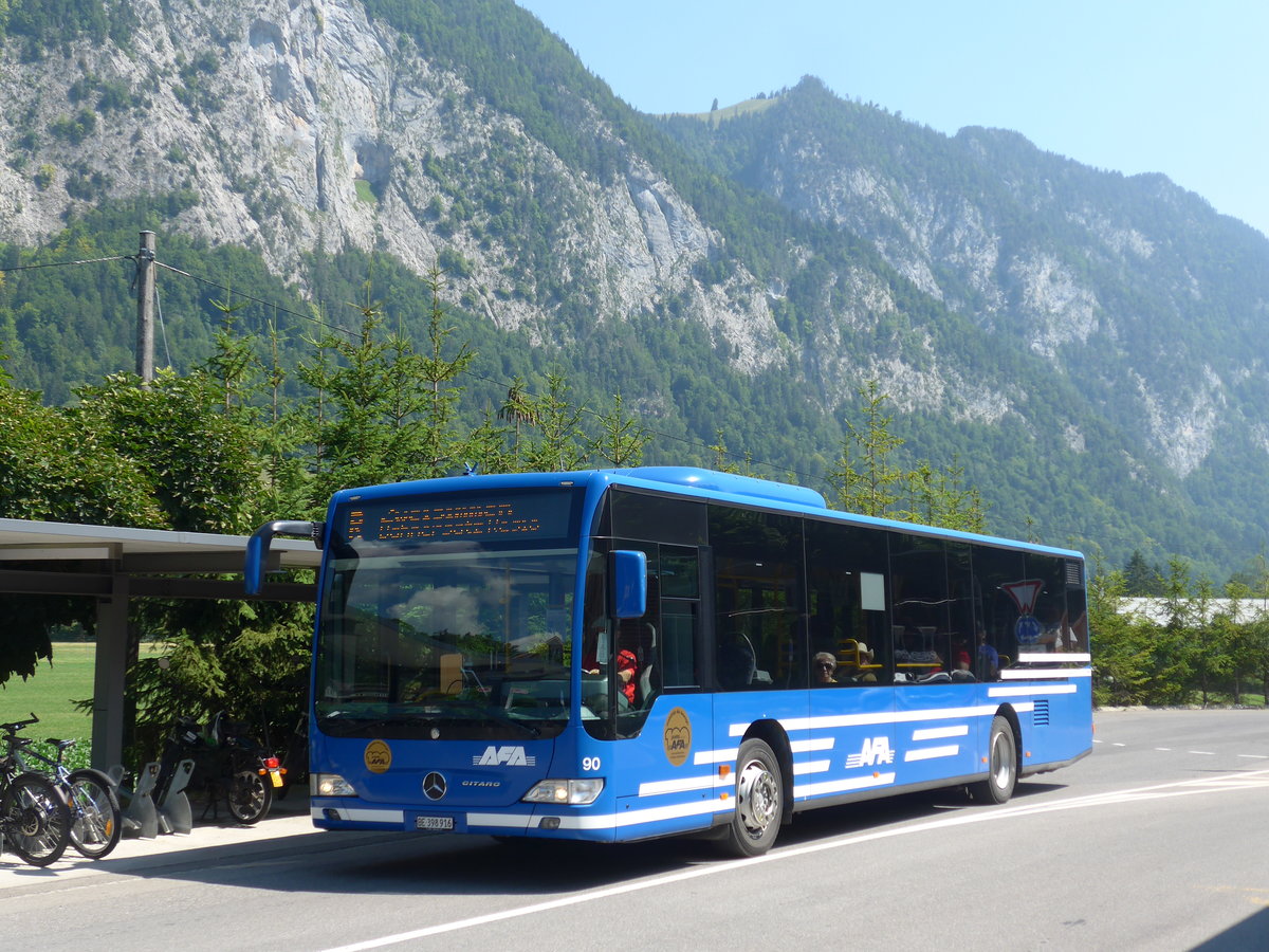 (194'675) - AFA Adelboden - Nr. 90/BE 398'916 - Mercedes am 9. Juli 2018 beim Bahnhof Oey-Diemtigen