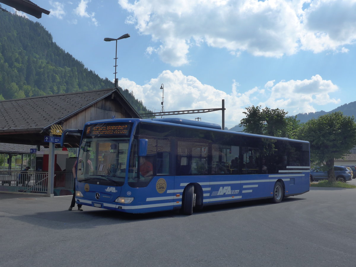 (194'727) - AFA Adelboden - Nr. 58/BE 611'224 - Mercedes am 9. Juli 2018 beim Bahnhof Boltigen