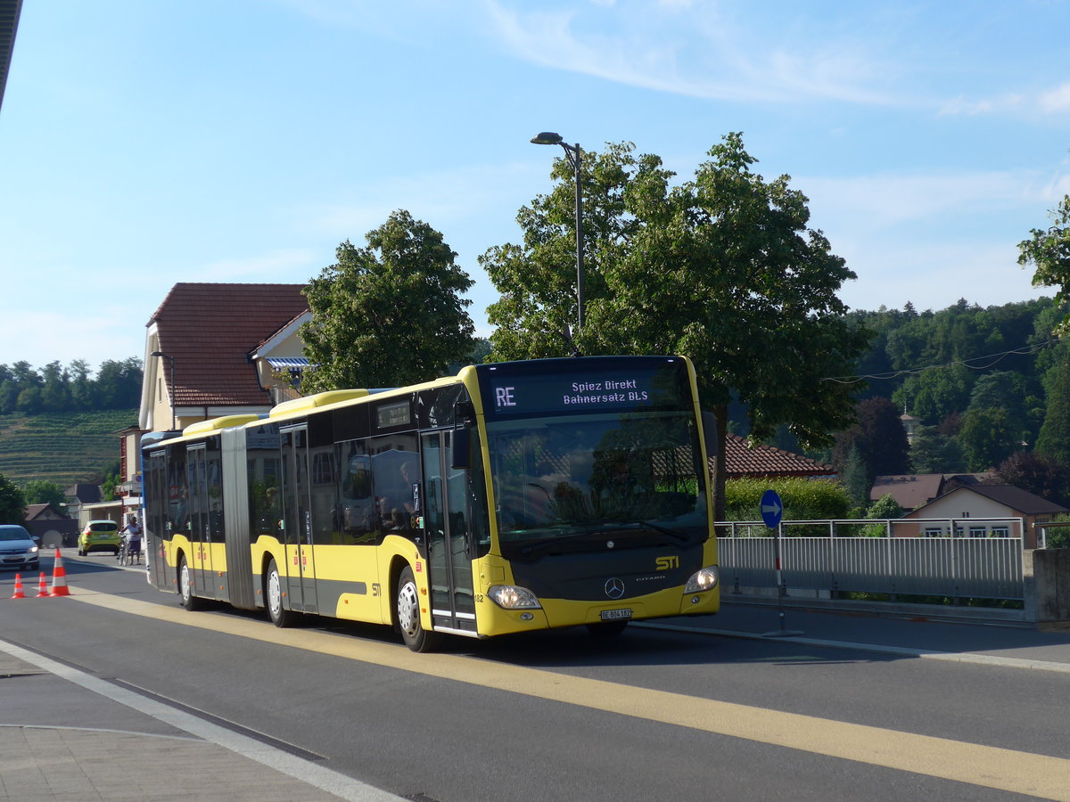 (194'750) - STI Thun - Nr. 182/BE 804'182 - Mercedes am 9. Juli 2018 beim Bahnhof Spiez