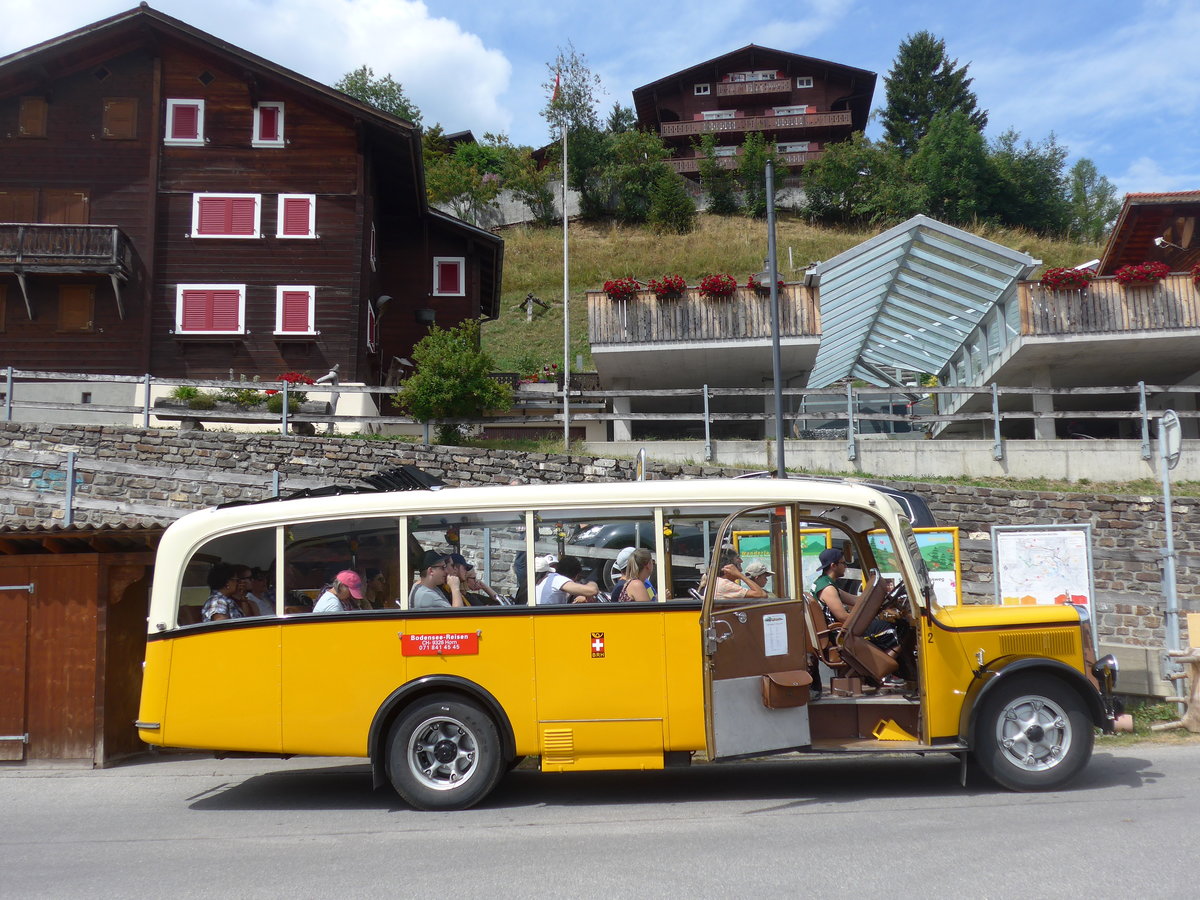 (194'825) - Baumgartner, Horn - Nr. 2/SG 61'596 - Berna/Seitz (ex Nr. 1; ex Rieser, Htten; ex Kulmhotel, Arosa; ex Wanzenried, Innereriz; ex P 1653) am 15. Juli 2018 in Tschiertschen, Kehrplatz