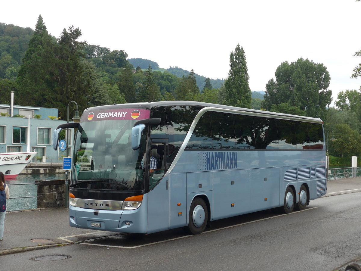 (195'225) - Hartmann, Emmenbrcke - LU 248'824 - Setra am 28. Juli 2018 bei der Schifflndte Thun