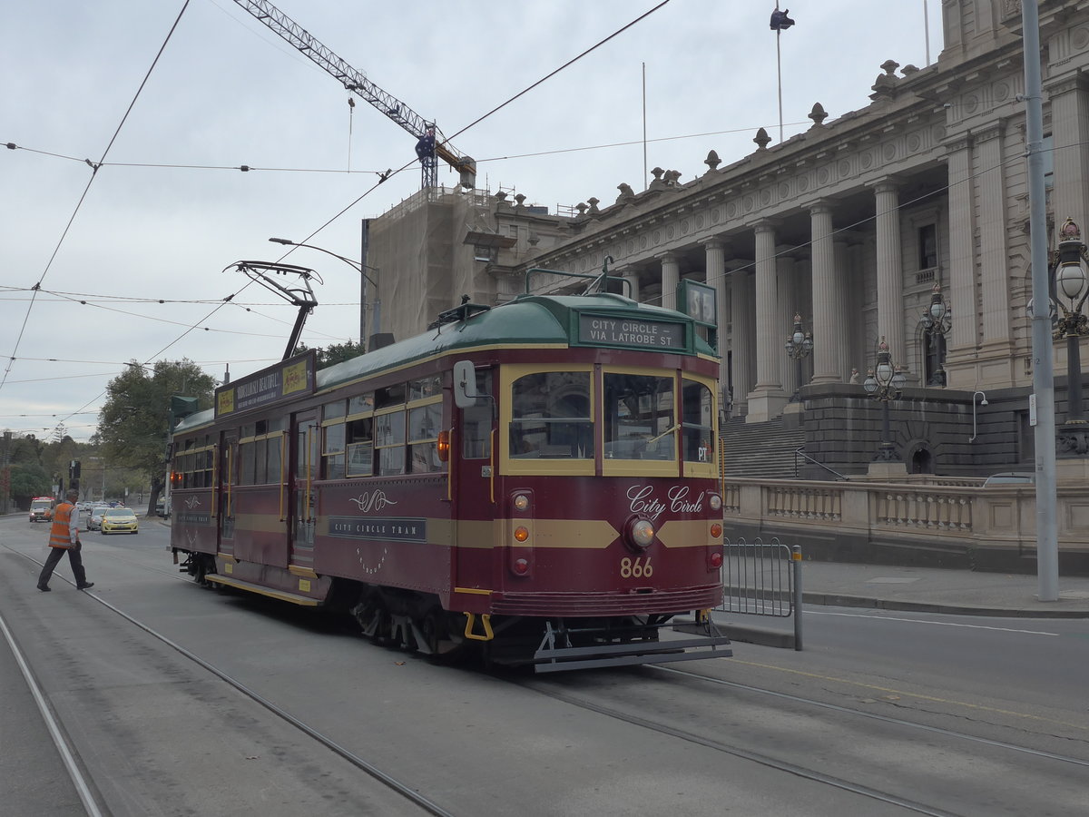 (195'251) - PTV-Tram - Nr. 866 - am 2. Mai 2018 in Melbourne