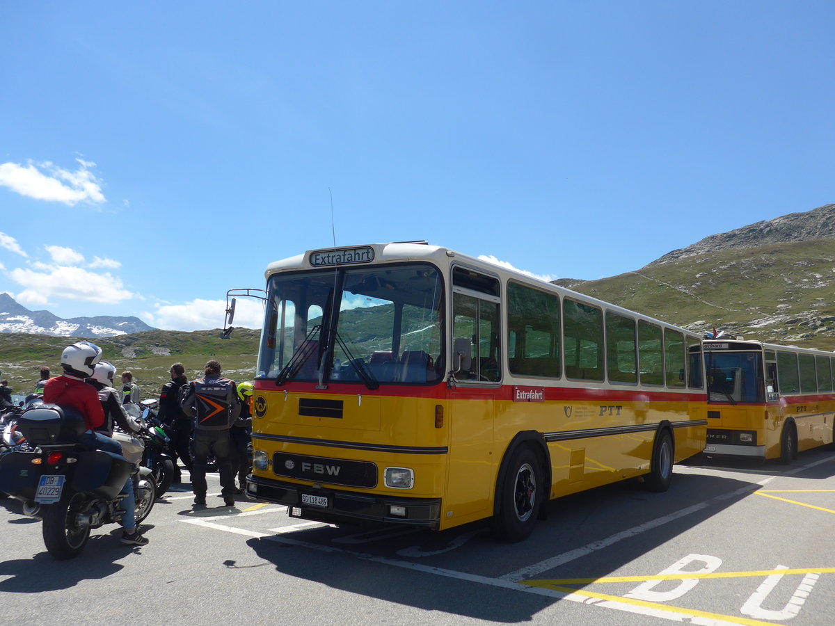 (195'283) - Soltermann, Niederuzwil - SG 118'489 - FBW/Hess (ex Tiemann, Hombrechtikon Nr. 10; ex AAGU Altdorf Nr. 10) am 29. Juli 2018 in Grimsel, Passhhe