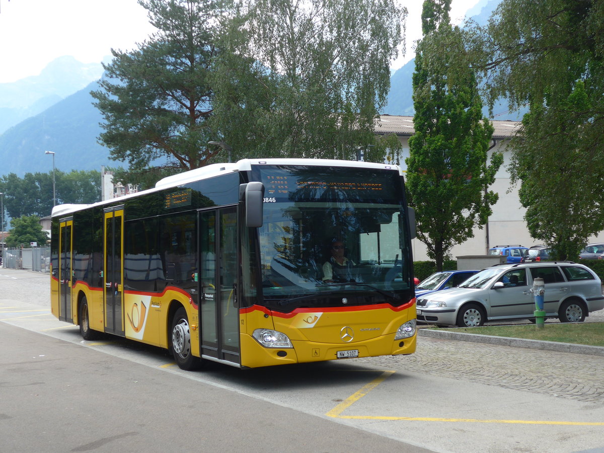 (195'450) - Thepra, Stans - Nr. 12/NW 5107 - Mercedes am 1. August 2018 beim Bahnhof Flelen