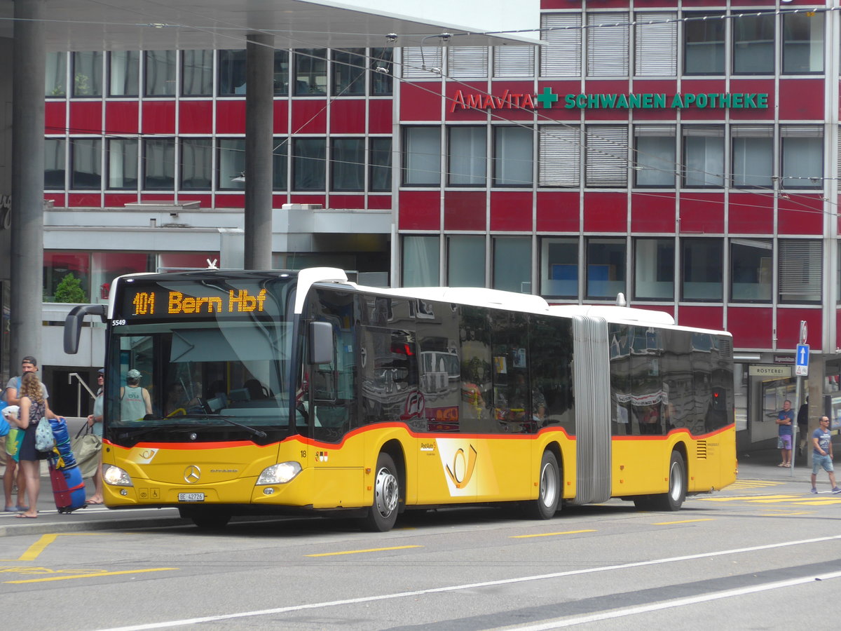 (195'481) - Steiner, Ortschwaben - Nr. 18/BE 42'726 - Mercedes am 1. August 2018 in Bern, Schanzenstrasse