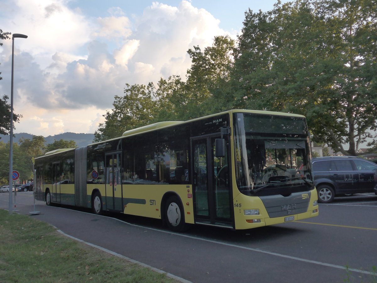 (195'845) - STI Thun - Nr. 145/BE 801'145 - MAN am 16. August 2018 in Thun, Lachen