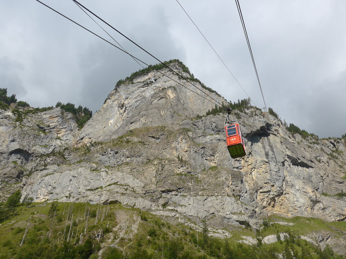 (195'953) - Luftseilbahn Kandersteg-Allmenalp - Nr. 1 - am 18. August 2018 bei Kandersteg