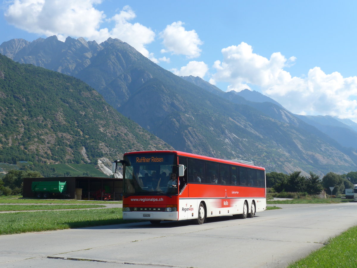 (196'025) - Ruffiner, Turtmann - Nr. 2/VS 242'780 - Setra (ex Deutschland) am 19. August 2018 in Turtmann, Flugplatz