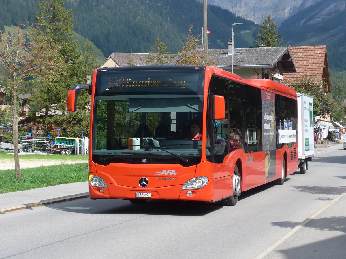 (196'080) - AFA Adelboden - Nr. 96/BE 823'926 - Mercedes am 19. August 2018 in Kandersteg, Bahnhofstrasse