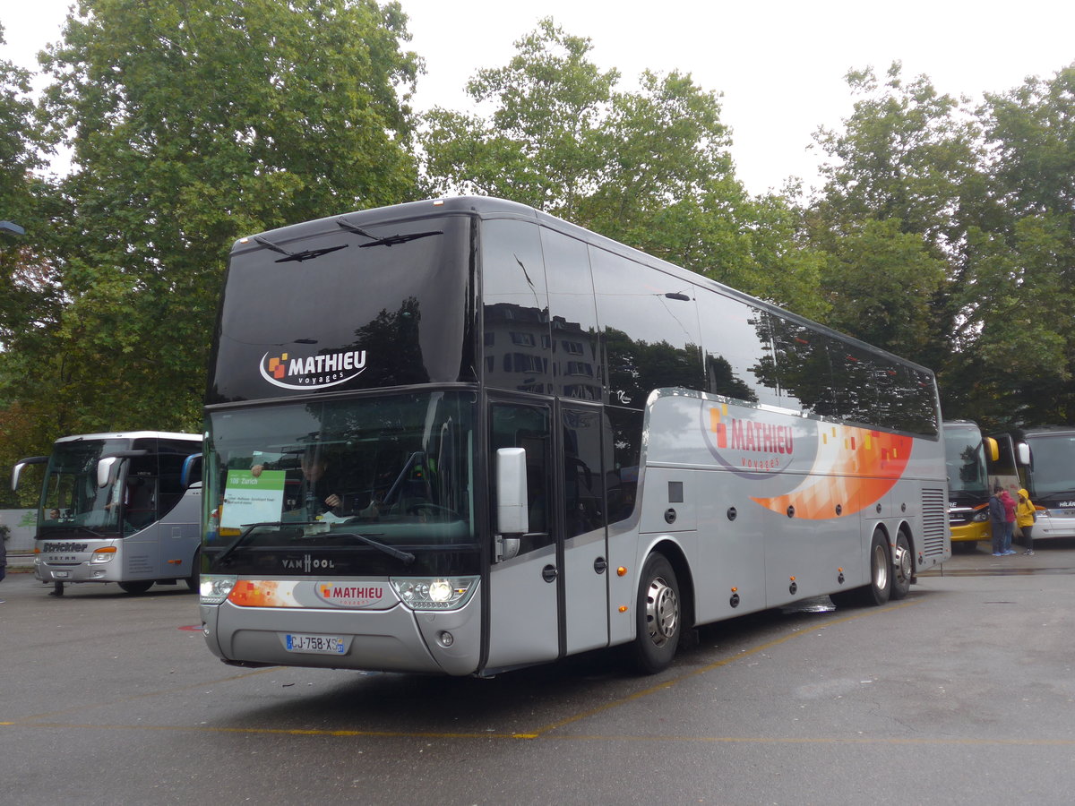 (196'241) - Aus Frankreich: Mathieu, Sarreguermines - CJ 758 XS - Van Hool am 1. September 2018 in Zrich, Sihlquai